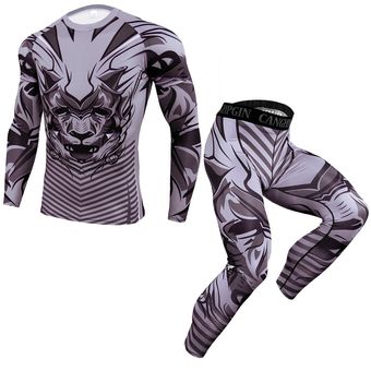 trajes para trotar #TK194 pantalones Camiseta deportiva de para correr para hombre mallas Rashgard entrenamiento de Fitness chándal ropa deportiva gimnasio 