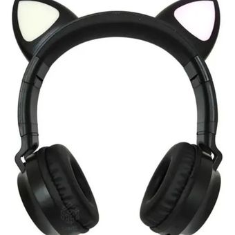 Audífonos diadema bluetooth fm micro best sale orejas de gato y luces