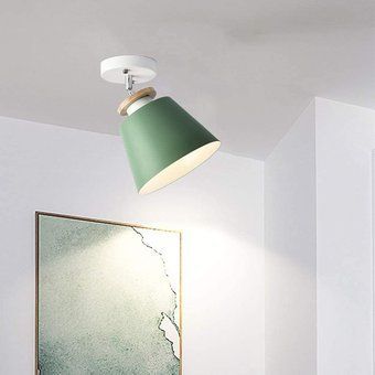 Moderno Lampara de Colgante Lámpara de Techo Metal E27 Verde 