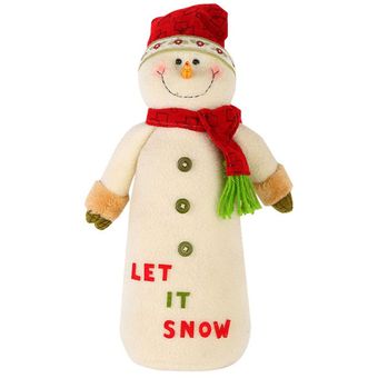 Navidad 38cm muñeco de nieve sombrero juguetes de peluche muñeca de ju 