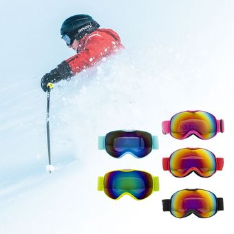 Doble capa infantil Anti niebla a prueba de viento anti ultravioleta gafas de esquí 