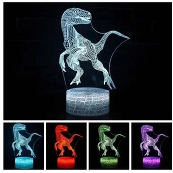 Niños Night Light Dinosaurios Lámpara de Ilusión 7 Colores 