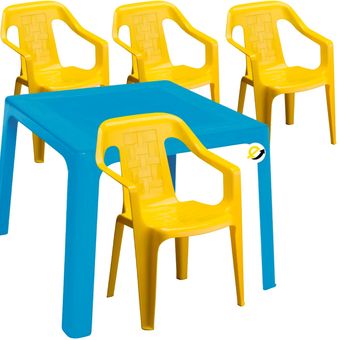 Combo mesa infantil + 4 sillas Rimax l – e siete company s.a.s.