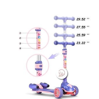 Monopatín Scooter De Burbujas Niños Y Niñas Musical Luces Recargable Morado