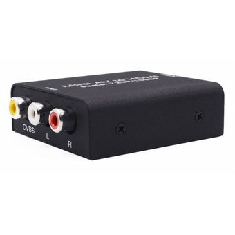Mini AV Video L  R Señal de audio a HDMI Adaptador de convertidor 