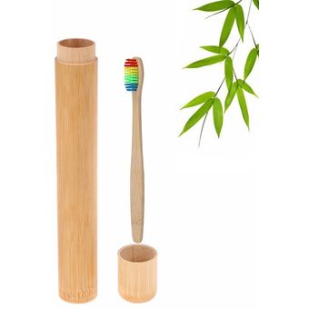 Estuche de Bambú para Cepillo de dientes