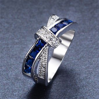 Doteffil 925 Plata Esterlina Negrarojaazul Cristal Aaa De 