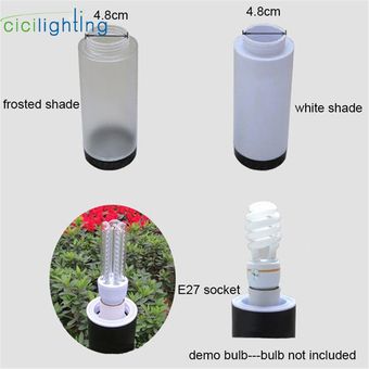 De acero inoxidable moderno L45cm L60cm mucho césped lámparas negro jardín al aire libre luz imperm 