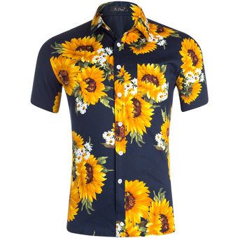 camisa de girasoles