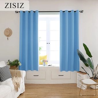 ventanas pe sala de estar ZISIZ-cortinas opacas cortas para cocina 