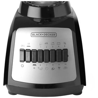 Licuadora Black+Decker BLBD210GB Vaso Vidrio 550w 1.25Lt 10Vel Pulso