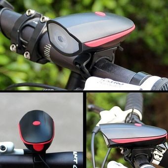 Luces Para Bicicleta Led Linterna Con Pito Recargable