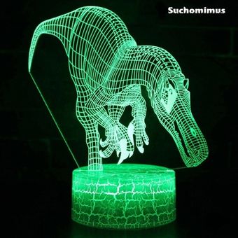 16 colores RGB 3D dinosaurio lámpara LED táctil de Control de luces de la noche con Control remoto para dormitorio escritorio decoración vacaciones regalos de navidad 