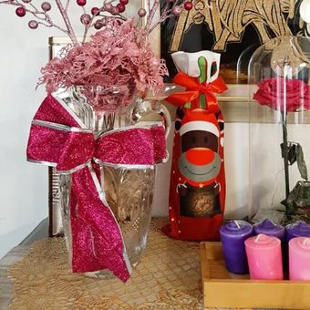 5pcs decoraciones navideñas cinta de árbol de navidad decoración arco adornos 