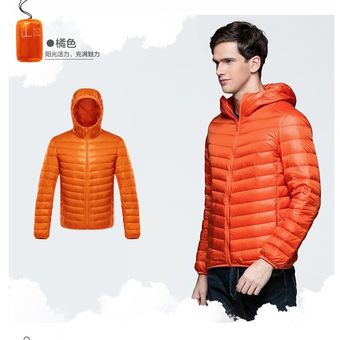 chaqueta naranja hombre