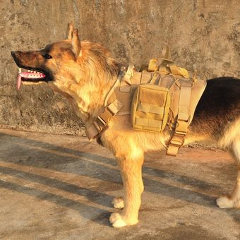 arnés K9 Chaleco táctico impermeable para perro ropa transpirable para perro militar chaleco duradero de entrenamiento de tamaño ajustable para perro de caza #Army Green 