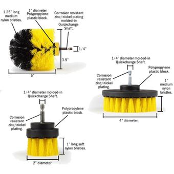 Cepillo De Limpieza Para Taladro Accesorios Taladros Limpiar Cocina Baño 8  Pcs