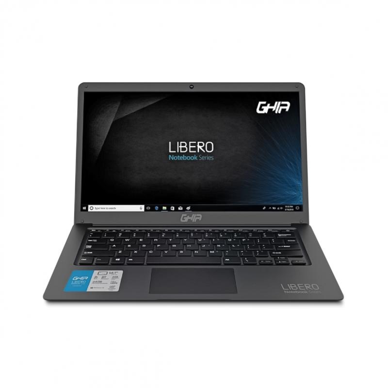 Combo Laptop Ghia Libero Intel Celeron 4GB 128GB Negro + Mochila y Audífonos