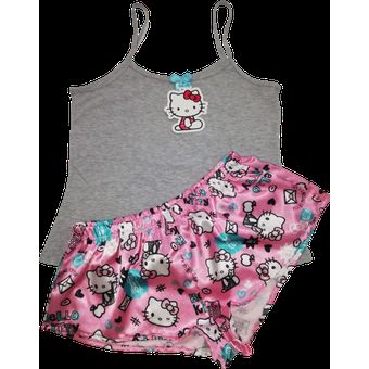 Pijama Short para Mujer en Satin y Hello Kitty - Color Gris | Linio Colombia - GE063FA132HHCLCO