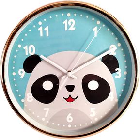 Reloj de Pared Análogo Diseño con Panda para Niños