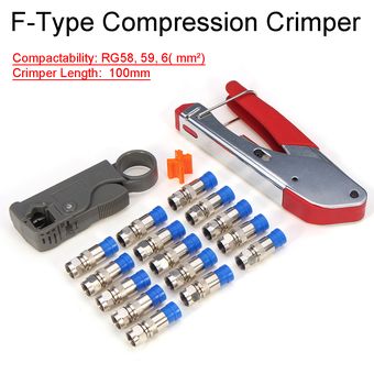 cortador de cable coaxia herramienta Engarzadora de compresión tipo F 