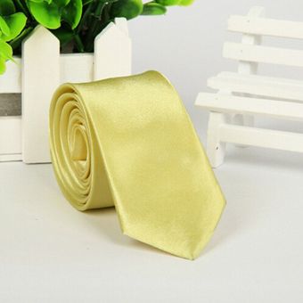 Corbata ajustada de Color liso de 5cm con estilo para hombre de 35 colores a la moda #NO 3 