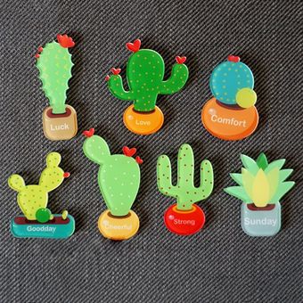 Imanes de cactus Imán de nevera Imán de nevera Imanes de cocina de cac 