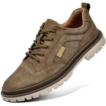 EUR 38-46 Zapatos casuales de cuero para hombre Zapatos de viaje antideslizantes Verde 