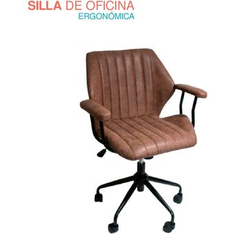 Silla Ejecutiva X-Pross Xp-Soejbk Color Marrón De Escritorio Para