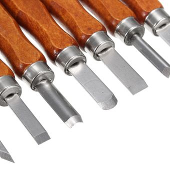 12 piezas Pro tallado herramientas de carpintería mano mader 