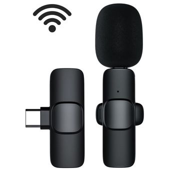 Doble Mini Micrófono Solapa inalámbrico recargable tipo c android GENERICO