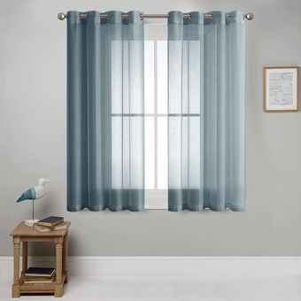 XUNTUO-cortina corta transparente moderna para cocina cortina de ga 