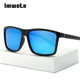 Imwete Classic Polarized Sunglasses Men Designer Rectangle 