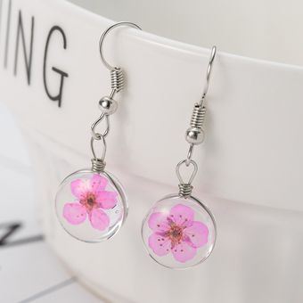 Suteyi Plantas Creativas Pendientes De Trébol Seco De Flores 