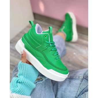 L. Tenis Bota Verde Bello Dama Zapato Zapatilla Mujer Lindo | Linio Colombia - GE063FA03329BLCO