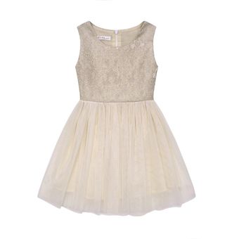 Vestido de la princesa preciosa muchachas de los niños sin mangas Tutu Estilo Fashion Party Dress 