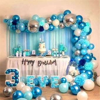 Set Decoración Primer Cumpleaños Azul - MiMarieta - Fiestas Bonitas