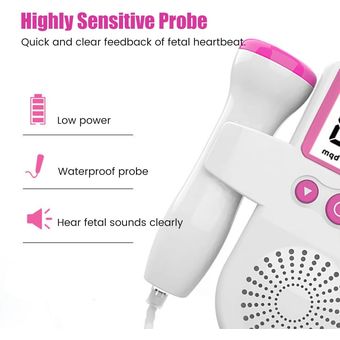 Monitor De Frecuencia Cardíaca Fetal Doppler Detector De - Temu