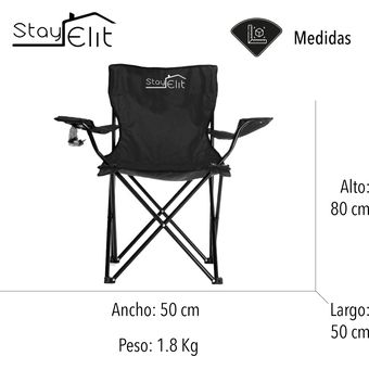 Silla Plegable Playa Camping Incluye Funda Y Portavaso, Moda de Mujer