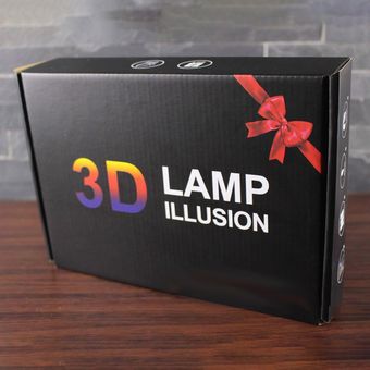 Vacaciones Regalos de Navidad 3D Estéreo Vision Lámpara Acrílico 7 Colores Cambiando 