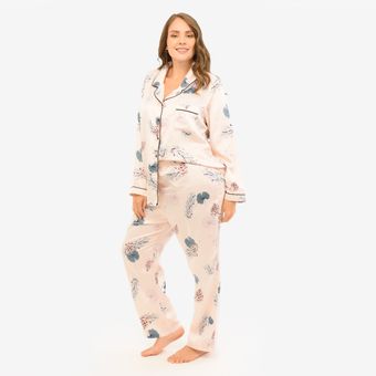 Pijama Mujer Dahla-Rosa 