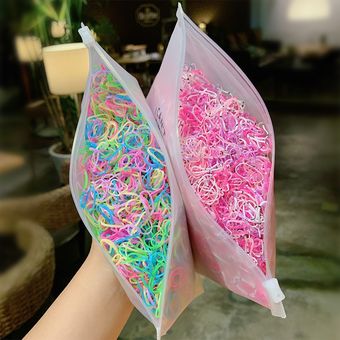 Coleteros elásticos desechables de nailon para niña y mujer bandas de goma de colores accesorios para el cabello 25001000 unidades 