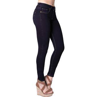 Jeans Oggi Jeans Mujer Azul Mezclilla Stretch Carol