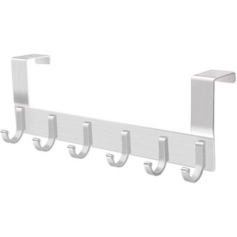 5 Ganchos Anjuer Perchero para Puerta Colgadores de Puerta Aluminio Percha de Baño Gancho de Baño para los dormitorios baños armarios gabinete 