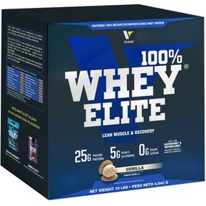 100% Whey Elite 10 Libras Vitanas - Proteina Limpia