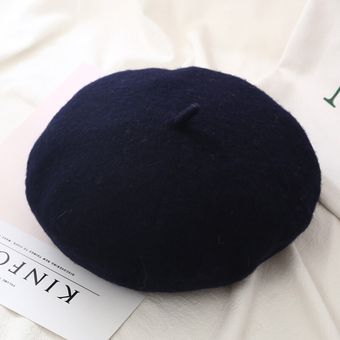 Sombrero de boina estilo pintor para mujer  Boina de lana Vintage  g.. 