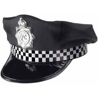  Sombrero de policía sombrero de oficial sombrero de fiesta  accesorio de disfraz - negro : Ropa, Zapatos y Joyería