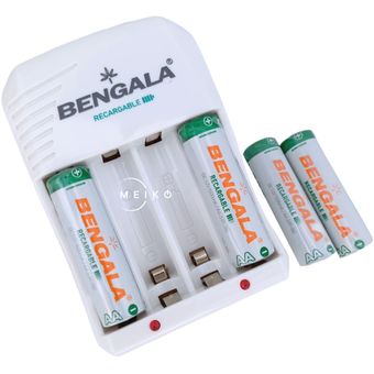 GENERICO Pack 4 Pilas AA Recargables Baterias Recargable Pilas AA