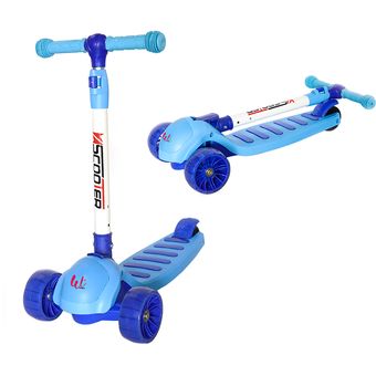 Patinete Niño con 3 Ruedas PU Led Luces Iluminadas para 3 a 12 Años Ci –