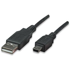 MANHATTAN - CABLE USB V2.0 A-MINI B 1.8M NEGRO